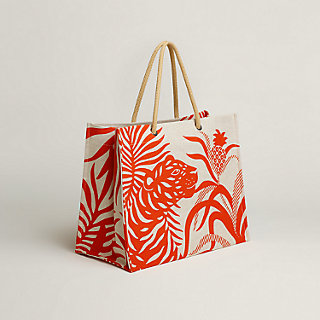 【ビーチで際立つ】HERMES ビーチバッグ tigre-a-l-ananas Tigre a l'Ananas beach bag | Hermès Mainland China